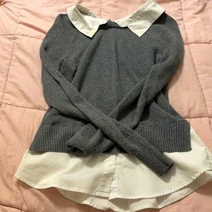 Preppy collar sweater